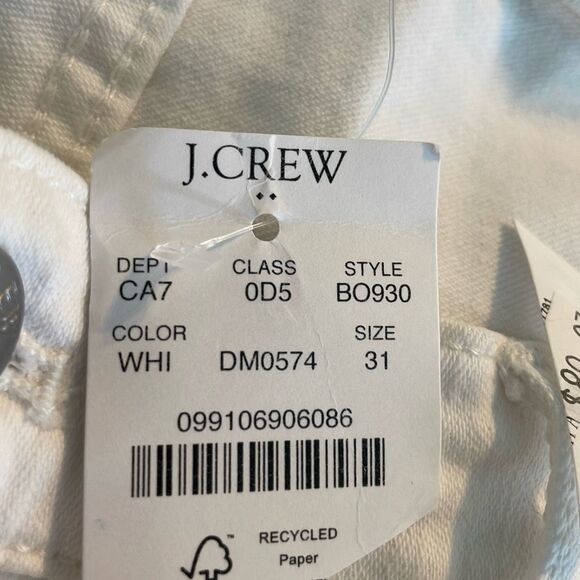 J. Crew Full Length Flare Jeans White Signature Stretch Denim 31 - Picture 6 of 11